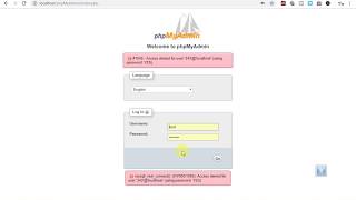 mysqli_real_connect(): (HY000/1045): Access denied for user 'root'@'localhost' (using password: YES)
