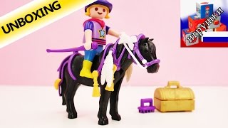 Конструктор наездница и пони Playmobil 6970 распаковка