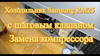 Samsung RM25KGRS Side by side с шаговым клапаном. Замена компрессора
