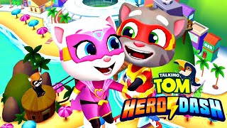 Говорящий Том ПОГОНЯ ГЕРОЕВ Открыли Супер Анжелу Talking Tom Hero Dash