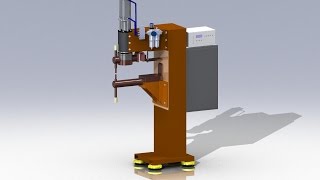 Машина контактной точечной сварки МТ 1229. Spot welding . Процесс сварки