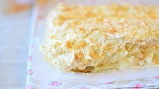 Домашний торт из готового слоеного теста "А-ля Наполеон" (очень вкусный)