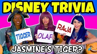 Disney Trivia Challenge with Mal, Evie and Uma Parody. How Much Do You Know About Disney Movies?
