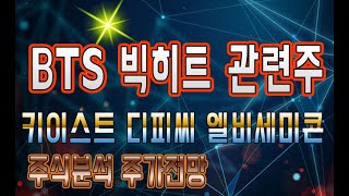 BTS 빅히트 관련주 주가 움직임?조정후 시세?끝?키이스트 디피씨 엘비세미콘 주가전망