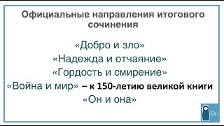 Итоговое сочинение (2019-2020 учебный год)