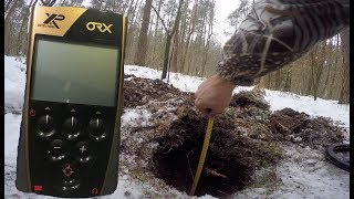 XP ORX катушка X35. Тест в зимнем лесу! XP ORX X35 test in winter forest.