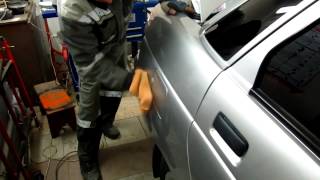 Удаление вмятин на заднем крыле Ваз 2110 без покраски.