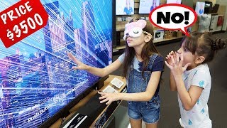 BUYING MY SISTER EVERYTHING SHE TOUCHES BLINDFOLDED! Emily's Turn | Emily and Evelyn