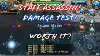 Staff Assassin Build Test Damage Arcane Strike Build Test! - Toram Online