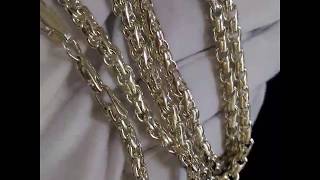 Серебряная цепочка плотное плетение Ручеёк
