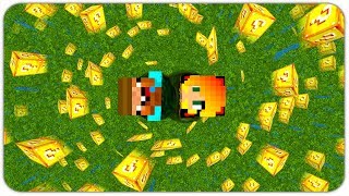 НУБ и ДЕВУШКА ПРИЗВАЛИ ДОЖДЬ ИЗ ЛАКИ БЛОКОВ! СЕКРЕТНЫЕ ПРЕДМЕТЫ LUCKY BLOCK С НЕБА ЛАКИ БЛОК ДОЖДЬ!