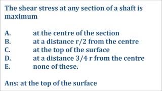 STRENGTH OF MATERIALS 20 OBJECTIVE QUESTIONS ||  PART - 1