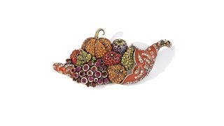 Heidi Daus Heidis Harvest CrystalAccented Cornucopia Pin