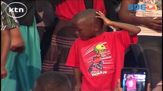 3 year old Boy steals Bahati's show and walks away with thousands of money from fans