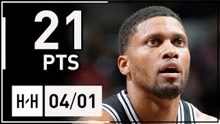Rudy Gay Full Highlights Spurs vs Rockets (2018.04.01) - 21 Pts off the Bench!