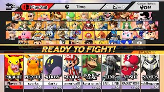 8 PLAYER SMASH WITH ALL LVL 50 AMIIBO!!!