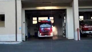 uscita della partenza dei vigili del fuoco