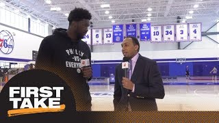 Joel Embiid joins Stephen A. Smith for exclusive 76ers' interview | First Take | ESPN