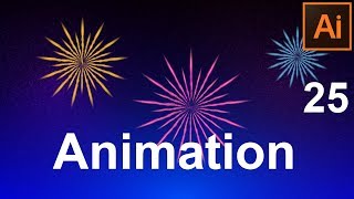 Анимация салюта Animation firework Экспорт flash в gif Звездное небо Adobe Illustrator ⭐ Урок 25