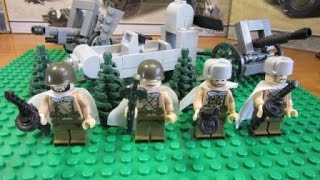 Лего военные. Лего советские солдаты и снегоход.  Лего 2 Мировая война..
