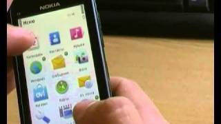 Nokia C6: Активация приложений, переход по подпунктам меню