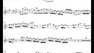 Bach Concerto for Two Violins in D Minor w/ Score, 3rd movement (BWV 1043)