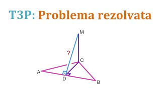 Problema de calcul de distante folosind teorema celor trei perpendiculare (8f32)