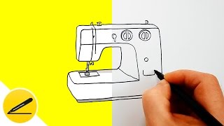 Как Нарисовать Швейную Машинку поэтапно | Рисуем швейную машину своими руками | Бытовая техника