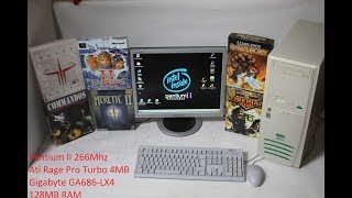 Pentium II 266 +Ati Rage Pro Turbo + Gigabyte GA686-LX4 - Gaming on old custom pc