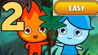 LuckyBoy And PrettyGirl 2 Level 2 Easy Android Walkthrough Forest Temple Maze Fireboy & Watergirl