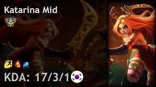 Katarina Mid vs Azir - KR Challenger Patch 7.20