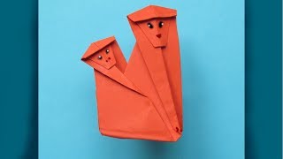 ОБЕЗЬЯНКИ ОРИГАМИ. Простые Животные из Бумаги для Детей