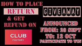 How to Place RETURN on Club Factory | Giveaway | Discount Code | SahiJeeth
