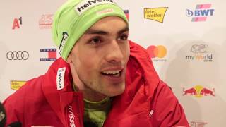 Daniel Yule, vainqueur du slalom de Kitzbuhel