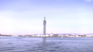 車で訪ねる春 ①　秋田運河（旧雄物川）とセリオンタワー　2015年4月2日
