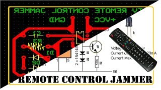 PCB Layout Of TV REMOTE CONTROL JAMMER PROJECT #41