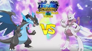 Pokken Tournament - Synergy Burst Battles | Mega Charizard VS Mega Mewtwo