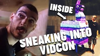 Ice Poseidon sneaking into Vidcon | Fortnite Llama - Trojan