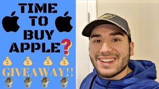 TIME TO BUY APPLE STOCK?? 100 SUBSCRIBER GIVEAWAY!!