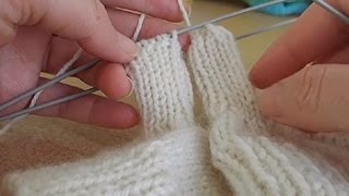 Вяжем варежку Урок 8   knit mitten