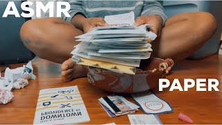 Trying ASMR for the 2nd time| sorting mail, paper ripping, crumbling, whispering triggers