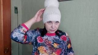 МК-Самая простая шапка спицами//Пряжа Midara