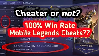 Mobile Legends Cheats | Kaja 100% Win Rate | Cheater or not?