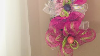 Easy and Affordable Deco Mesh Easter Swag Tutorial