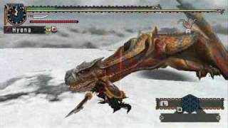 [MHP2G] G級 絶対強者ティガレックス 火事太刀 3分58秒 HR9 Tigrex with Adr+2