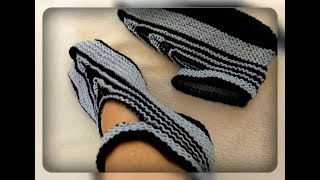 Домашние следочки спицами