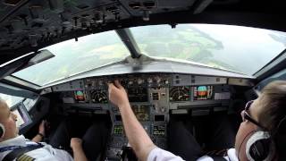 Airbus 320 cockpit Approach and landing Sheremetyevo/UUEE