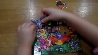 Маша и Мишка. Собираем пазлы.Видео для детей.