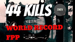 NEW WORLD RECORD FPP!? | 44 kills solo vs squad in sanhok l PUBG mobile