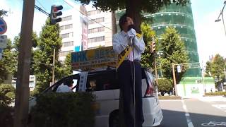新潟駅万代口前　街頭演説